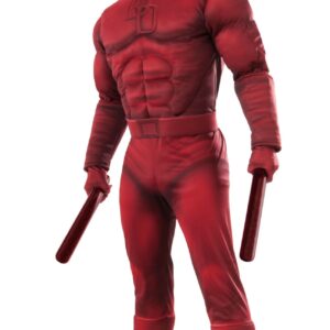 ست کامل لباس Daredevil شامل رامپر بالشتک‌دار، رویه کفش متصل، ماسک، کمربند و دستکش