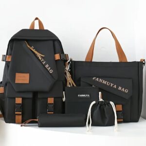 ست ۵ تکه کوله‌پشتی گرافیکی با طرح حروف