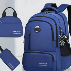 ست ۳ تکه کوله‌پشتی – شامل کوله‌پشتی اصلی، کیف غذا (لانچ‌بگ) و جامدادی