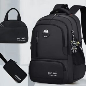 ست ۳ تکه کوله‌پشتی – شامل کوله‌پشتی اصلی، کیف غذا (لانچ‌بگ) و جامدادی