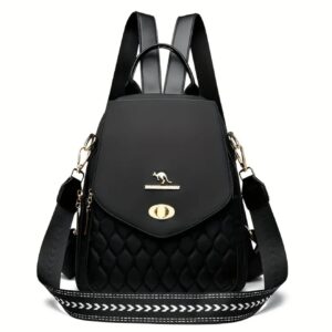 کوله‌پشتی از جنس پارچه آکسفورد – رنگ ساده گلدوزی شده