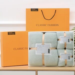 ست ۳ عددی حوله حمام میکروفایبر  جنس ۱۰۰٪ پلی‌استر