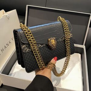 کیف کراس‌بادی زنانه با طرح پوست کروکودیل