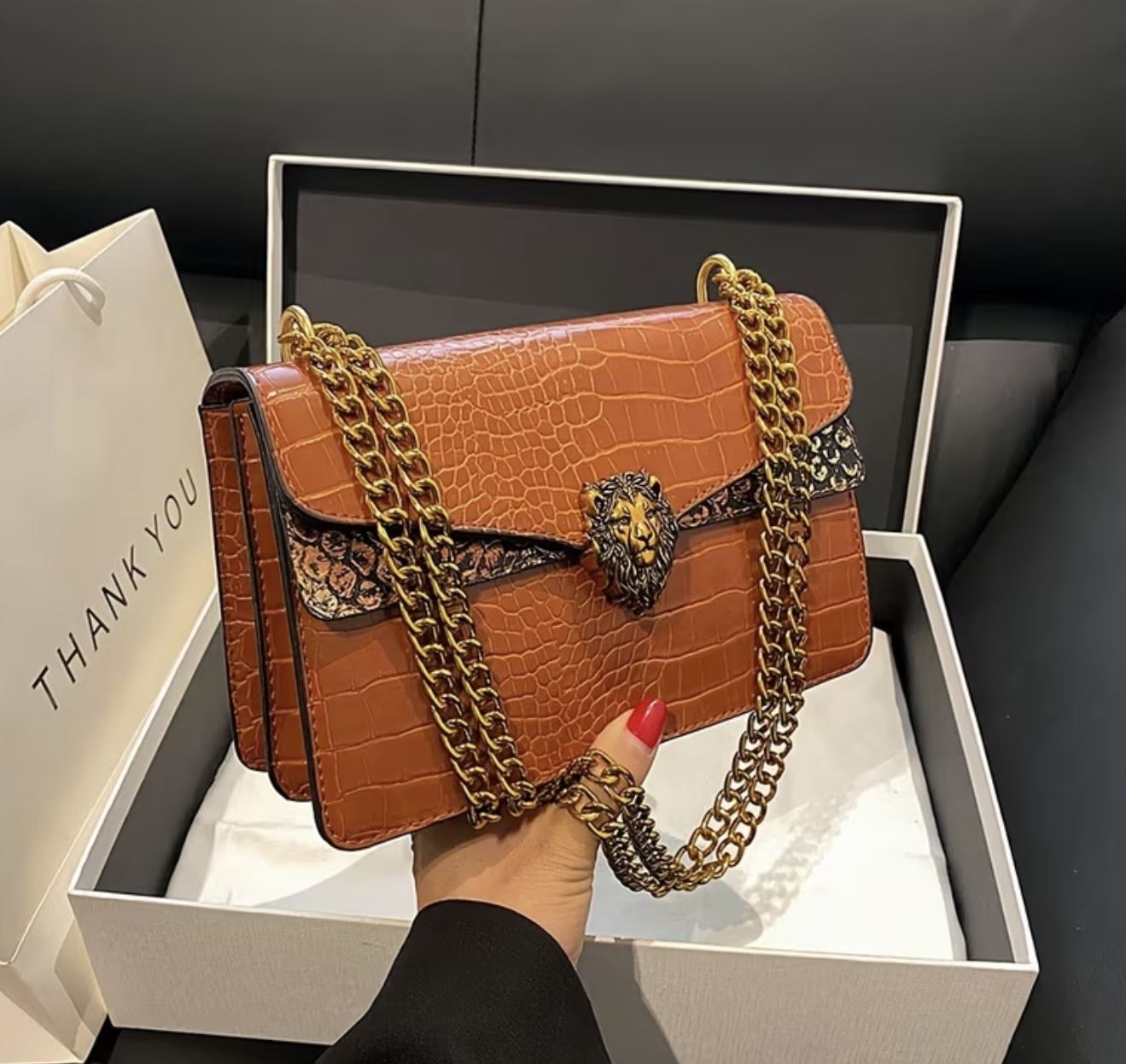 کیف کراسبادی زنانه با طرح پوست کروکودیل