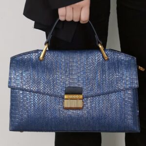 کیف توت وینتج جدید با طرح پوست مار آبی