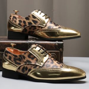 کفش‌های مردانه  با طرح پلنگی و بنددار