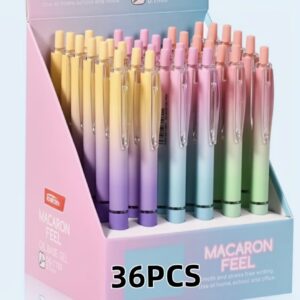 ست ۳۶ عدد خودکار ژله‌ای آبی دارای دسته نرم