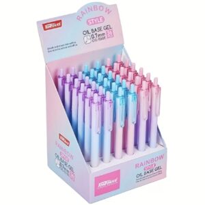 ست ۳۶ عددی خودکار ژله‌ای آبی با بدنه‌ای رنگین‌کمانی و رویایی مناسب برای مطالعه و استفا