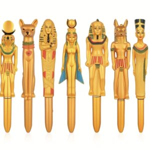 ست ۷ عددی خودکار ساچمه‌ای با طرح فرعون‌های مصری دارای طراحی حکاکی دستی با شکل‌های باستانی