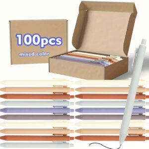 ست ۱۰۰ عدد خودکار ساچمه‌ای جمع‌شونده دارای جوهر سیاه سریع‌خشک شونده، نوک ریز با کیفیت عالی و نوشتار نرم و روان