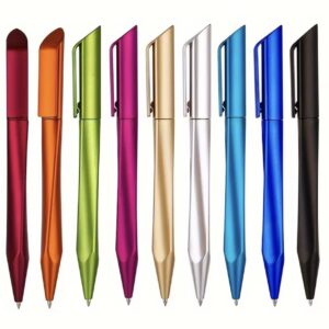 ست ۱۰ عدد خودکار مثلثی چندرنگ نوآورانه با ساچمه فلزی چرخان