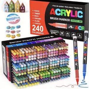 ست ۲۴۰ رنگ ماژیک آکریلیک Guangna، پوشش‌دهی قوی