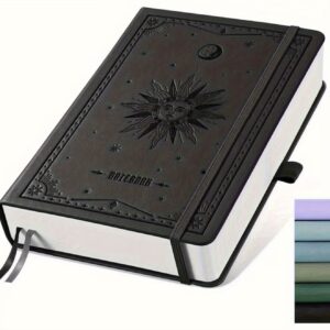 دفترچه چرمی با جلد سخت A5  دارای ۳۲۰ صفحه با کاغذ ضخیم