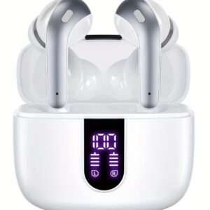 ایرباد بی‌سیم با زمان پخش تا ۶۰ ساعت، نمایشگر LED باتری و حذف نویز در تماس‌های صوتی.