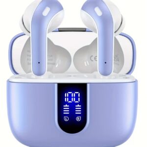 ایرباد بی‌سیم با زمان پخش تا ۶۰ ساعت، نمایشگر LED باتری و حذف نویز در تماس‌های صوتی.