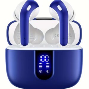 ایرباد بی‌سیم با زمان پخش تا ۶۰ ساعت، نمایشگر LED باتری و حذف نویز در تماس‌های صوتی.