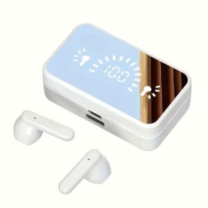 ایرباد بی‌سیم TWS با نمایشگر دیجیتال دارای صدای استریو و حذف نویز