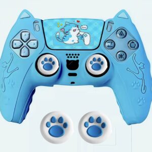 مخصوص Sony PS5 کاور کنترلر سازگار با کنسول PS5، دارای کاور نرم، ضد لغزش و ضد تعریق برای جوی‌استیک و تاچ‌پد.