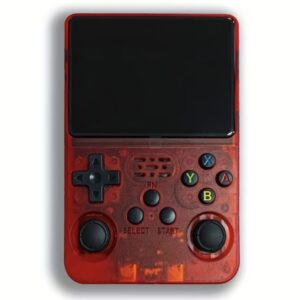 کنسول بازی دستی رترو R36S دارای صفحه‌نمایش ۳.۵ اینچ، حافظه ۶۴ گیگابایت، شارژ USB و باتری قابل شارژ. قابلیت اجرای فوری بازی‌ها