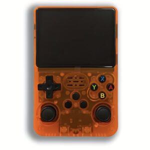 کنسول بازی دستی رترو R36S دارای صفحه‌نمایش ۳.۵ اینچ، حافظه ۶۴ گیگابایت، شارژ USB و باتری قابل شارژ. قابلیت اجرای فوری بازی‌ها