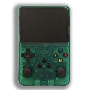 کنسول بازی دستی رترو R36S دارای صفحه‌نمایش ۳.۵ اینچ، حافظه ۶۴ گیگابایت، شارژ USB و باتری قابل شارژ. قابلیت اجرای فوری بازی‌ها