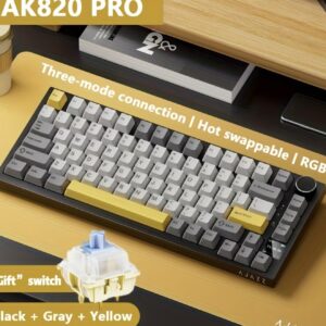 کیبورد مکانیکی گیمینگ AK820PRO ۷۵% با قابلیت تعویض کلید سریع (Hot-Swappable)