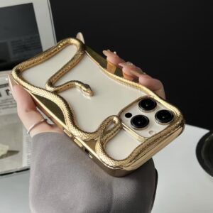 قاب گوشی با طرح مار  رنگ ثابت با آبکاری الکترولیتی