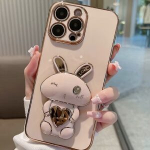 قاب محافظ مینیمالیستی و بامزه با طرح خرگوش آبکاری‌شده