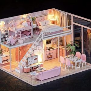 کیت مدل آپارتمان چوبی دوطبقه برای ساخت دستی