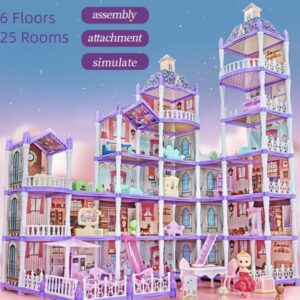 خانه عروسکی بنفش ۵ طبقه مخصوص دختران،