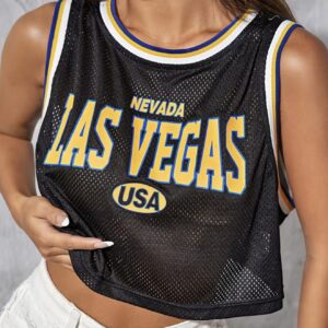 تاپ مش] تاپ مش تابستانی زنانه | تاپ کوتاه و مد روز با طرح حروف