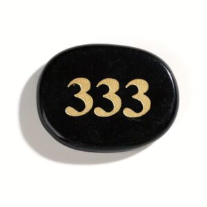 کریستال طبیعی منحصربه‌فرد حکاکی‌شده با عدد فرشته