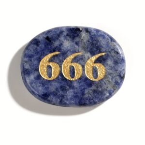 کریستال طبیعی منحصربه‌فرد حکاکی‌شده با عدد فرشته