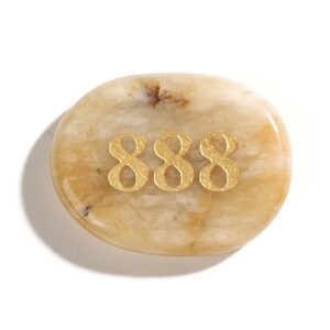 کریستال طبیعی منحصربه‌فرد حکاکی‌شده با عدد فرشته