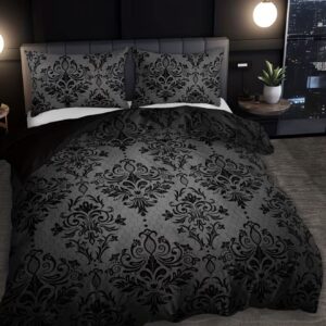 ست روتختی ۳ تکه مشکی با طرح لانه‌زنبوری، شامل ۱ عدد کاور لحاف و ۲ عدد روبالشی،موجود در تمام سایزها