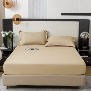 ست ملحفه کش‌دوز ۳ تکه،شامل ۱ عدد ملحفه کش‌دار و ۲ عدد روبالشی، از پارچه نرم و لطیف، قابل شست‌وشو با ماشین لباسشویی، با پوشش ۳۶۰ درجه و فیت کامل روی تشک