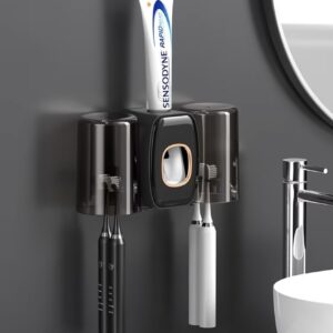 جا مسواکی با ۲ نگهدارنده مسواک، نصب بدون نیاز به سوراخ کردن