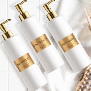 ست ۳ تایی جا شامپو و نرم‌کننده – مدرن و زیبا