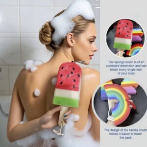 برس اسفنجی بزرگ به شکل بستنی هندوانه | ساخته‌شده از جنس کونیاک سازگار با پوست