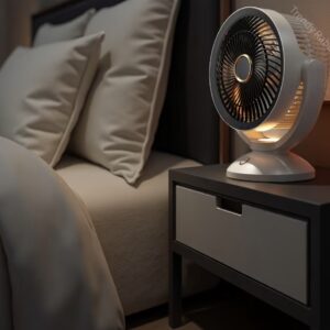 پنکه رومیزی قابل حمل با اتصال USB، مناسب استفاده در خانه برای تهویه و جریان‌دهی هوا
