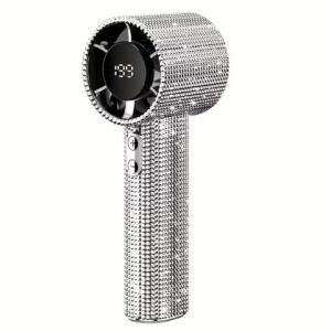 پنکه دستی کوچک با شارژ USB-C، دارای سرعت توربو قابل تنظیم و عملکرد بی‌صدا