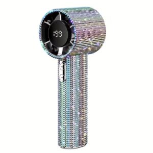 پنکه دستی کوچک با شارژ USB-C، دارای سرعت توربو قابل تنظیم و عملکرد بی‌صدا