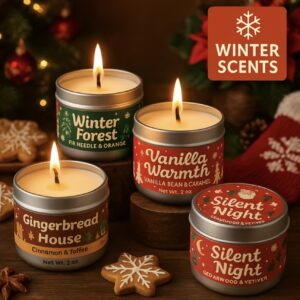 جعبه هدیه شمع معطر کریسمس