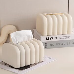 جا دستمال کاغذی منحصر به‌فرد به رنگ بژ، ساخته شده از پلی‌پروپیلن مقاوم