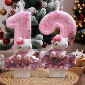شمع عددی هلو کیتی سنریو ۰ تا ۹ – رنگ صورتی