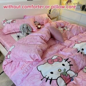 ست روتختی ۴ تکه سنریو هلو کیتی – شامل ۱ عدد کاور لحاف، ۲ عدد روبالشی و ۱ عدد ملحفه تخت