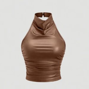 تاپ زنانه شیک یقه هالتر