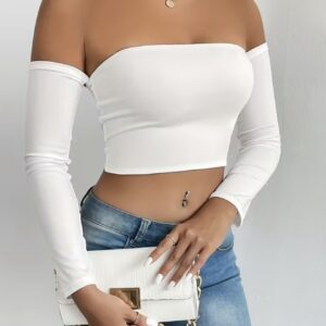 تاپ زنانه یقه باز کرست