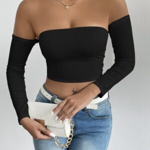 تاپ زنانه یقه باز کرست