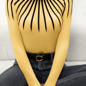 پلیور آستین‌بلند شیک با بافت رِیب